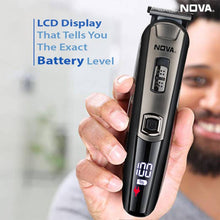 Load image into Gallery viewer, Nova NG 1153 Digital USB Runtime: 160 Mins Trimmer for Men  (Black)