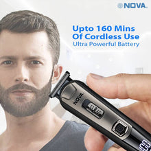 Load image into Gallery viewer, Nova NG 1153 Digital USB Runtime: 160 Mins Trimmer for Men  (Black)